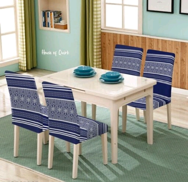 Elastic Chair Cover Stretch Removable Washable Short Dining Chair Cover Protector Seat Slipcover - Polyster, Elastic/ Stretchable, Multipack of1